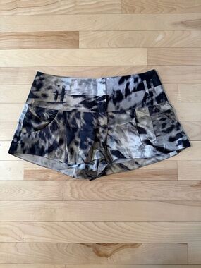 Marciano 100% Silk Shorts - Black & Tan